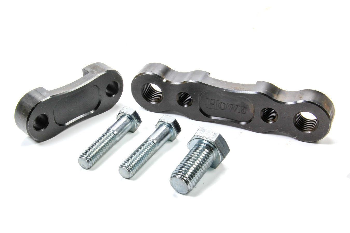 Clevis - Clamp-On - IMCA Approved - Adjustable - Billet Steel - Black Anodized - Rod End to 1-1/2 in Square or Rectangle Tubing - Kit
