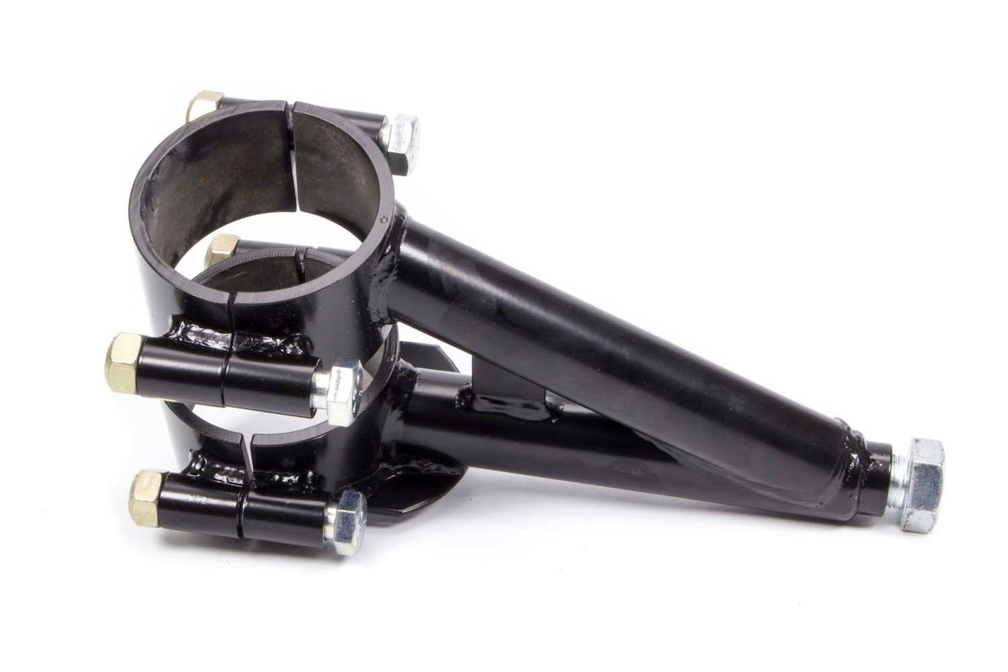 Panhard Bar Bracket - Axle Mount - Clamp-On - 8 in Long - 3/4 in Thread - Steel - Black Powder Coat - 3 in Axle Tube - Each