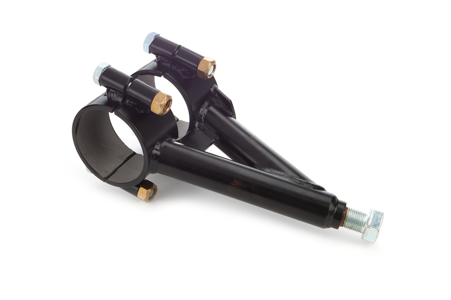 Panhard Bar Bracket - Axle Mount - Clamp-On - 8 in Long - Steel - Black Powder Coat - 3 in Axle Tube - Each
