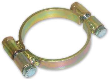 Axle Housing Retainer Clamp - 2-Piece - 3 in ID - 1 in Width - 2-Bolt - Steel - Cadmium - Each