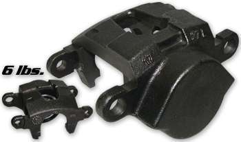 Brake Caliper - GM Metric - 1 Piston - 2.750 in Bore - Steel - Black Oxide - 1.250 in Thick Rotor Maximum - Floating Mount - Each