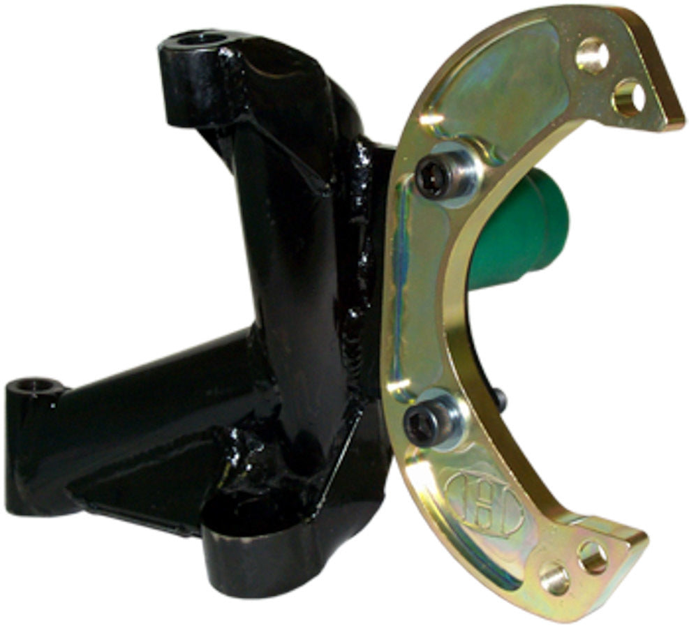 Brake Caliper Adapter - GM Single Piston Caliper to 4 Piston Mount - Steel - Cadmium - Wide 5 Hub - Each