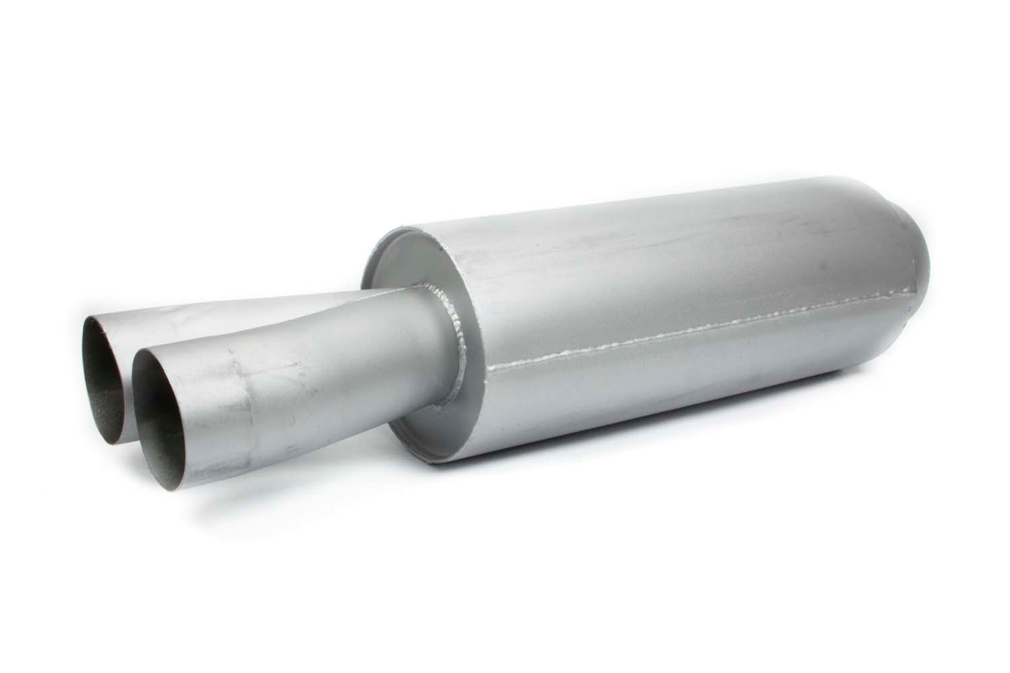 Muffler - Merge - Dual 3-1/2 in Inlets - 5 in Outlet - 7 in Diameter Body - 29 in Long - Steel - Gray Paint - Each