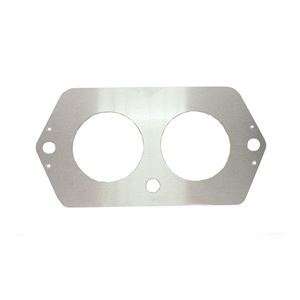 Gauge Panel Face Plate - Two 2.635 in Holes - Aluminum - Natural - Sprint Car - Each