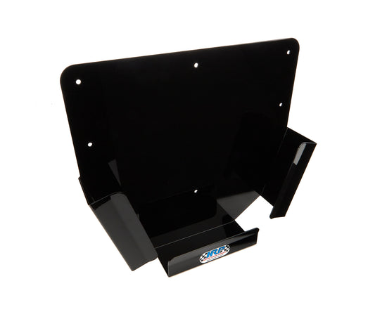 Mud Cover Holder - Wall Mount - 4 Sprint Car Mud Cover Capacity - Aluminum - Black Powder Coat - Each