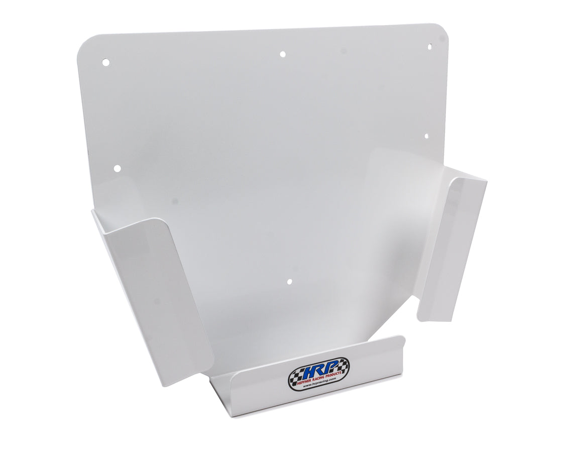 Mud Cover Holder - Wall Mount - 4 Sprint Car Mud Cover Capacity - Aluminum - White Power Coat - Each