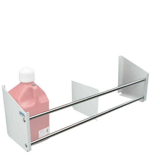 Utility Jug Rack - 4 Bay - 42.375 x 10.500 x 10.000 in - Aluminum - White Powder Coat - Each