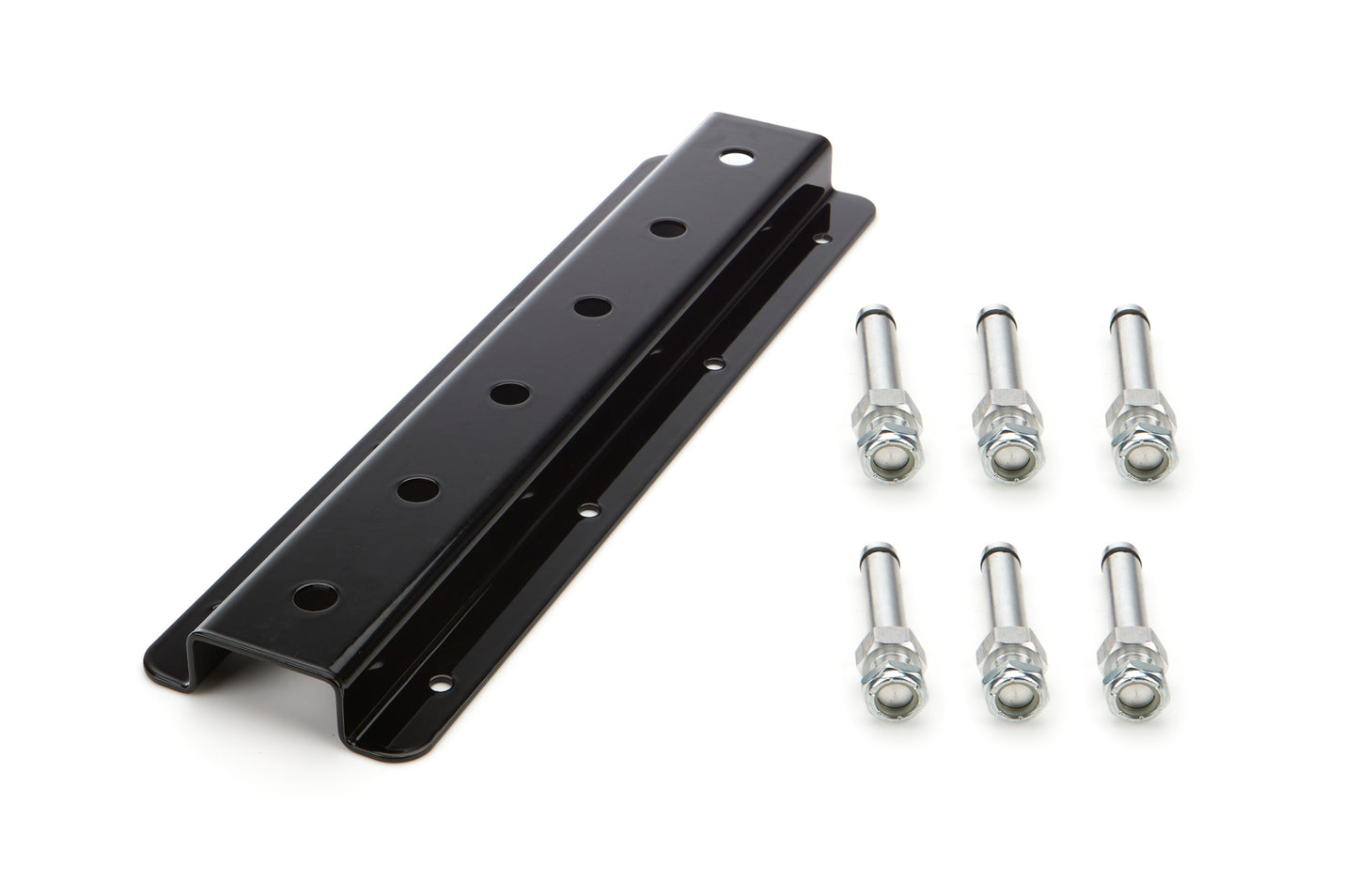 Radius Rod Rack - Wall Mount - 15 in Long - 12 Rod Capacity - Aluminum - Black Powder Coat - Each