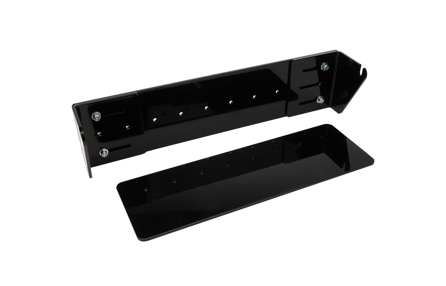 Fuel Cell Holder - Wall Mount - 2-Piece - Adjustable Width - Aluminum - Black Powder Coat - Each