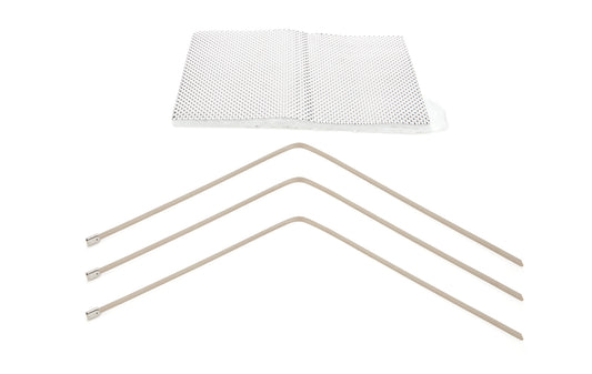 Engine & Accessories Shield - Cat Armor - 1/4 in Thick x 8 in Wide x 12 in Long - 1800 Degrees - Locking Ties Included - Aluminized Multi-Layer Cloth - Each