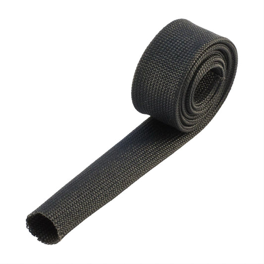 Hose and Wire Sleeve - 1/2 in ID - 2 ft Roll - 1100 Degrees - Fiberglass - Black - Each