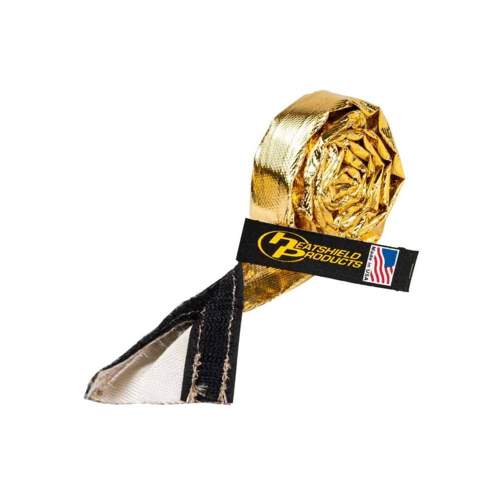 Hose and Wire Sleeve - Cold Gold Sleeve - 1/2 in ID - 3 ft Roll - 1100 Degrees - Fiberglass - Gold - Each