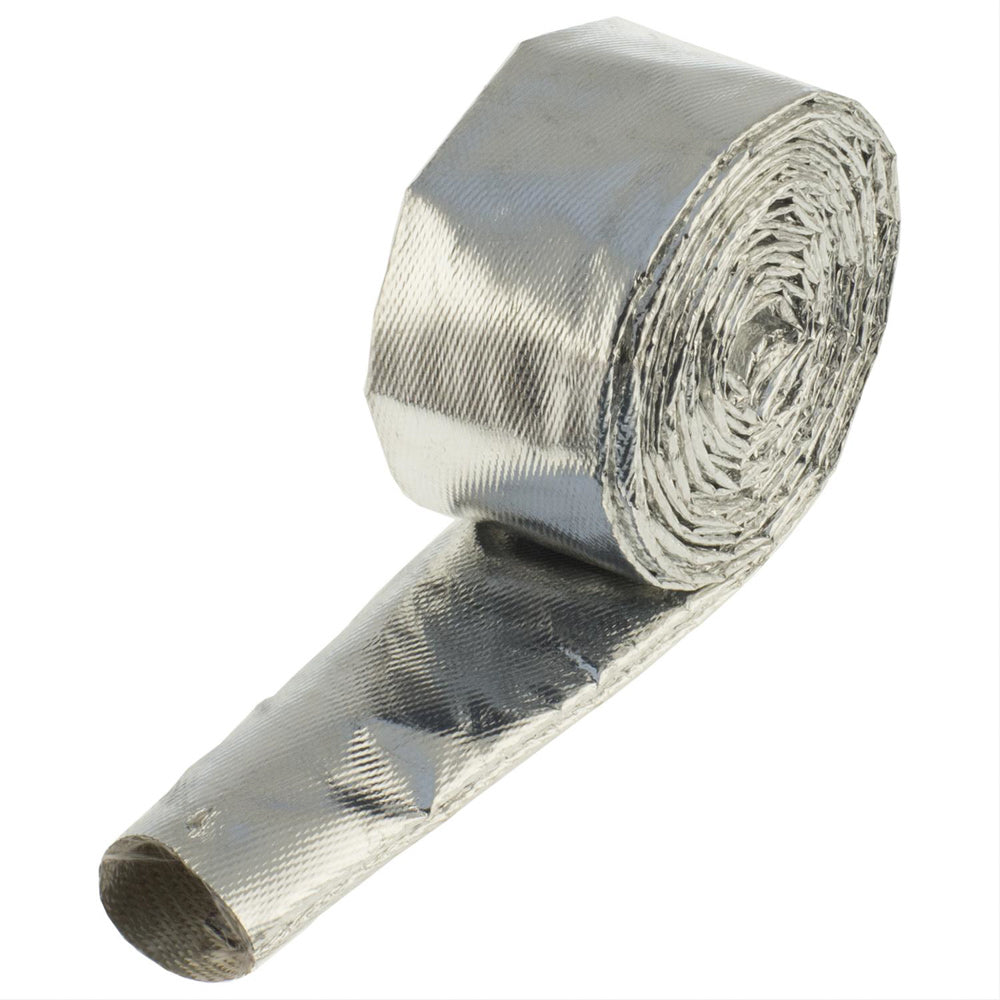 Hose and Wire Sleeve - Thermaflect Sleeve - 1 in ID - 10 ft - Sewn - Fiberglass - Silver - Each