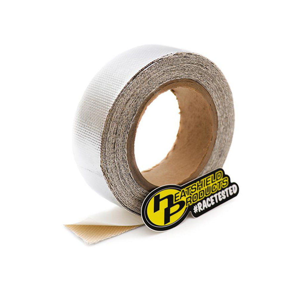 Heat Barrier Tape - Thermaflect Tape - 1.5 in Wide - 20 ft Roll - Self Adhesive Backing - Aluminized Fiberglass Cloth - Silver - Each