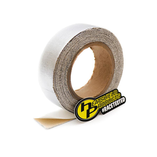 Heat Barrier Tape - Thermaflect Tape - 1.5 in Wide - 20 ft Roll - Self Adhesive Backing - Aluminized Fiberglass Cloth - Silver - Each