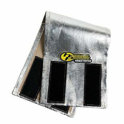 Starter Heat Shield - 7-3/4 in x 21-3/4 in - 1100 Degrees - Hook and Loop Closure - Aluminized Fiberglass Cloth - Each