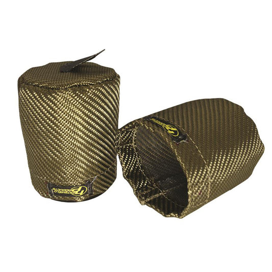 Oil Filter Heat Shield - Lava HeatShield - 3.8 in Diameter - 4.8 in Tall - 1200 Degrees - Early Ford / GM - Each