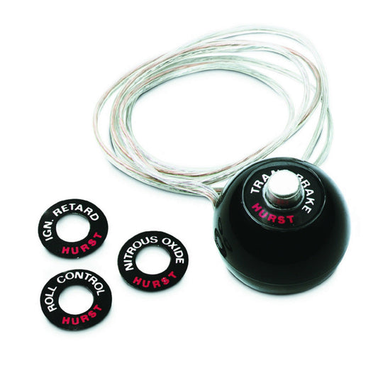 Shifter Knob - 7/16-20 in Thread - 12V Button - Plastic - Black - Universal - Each