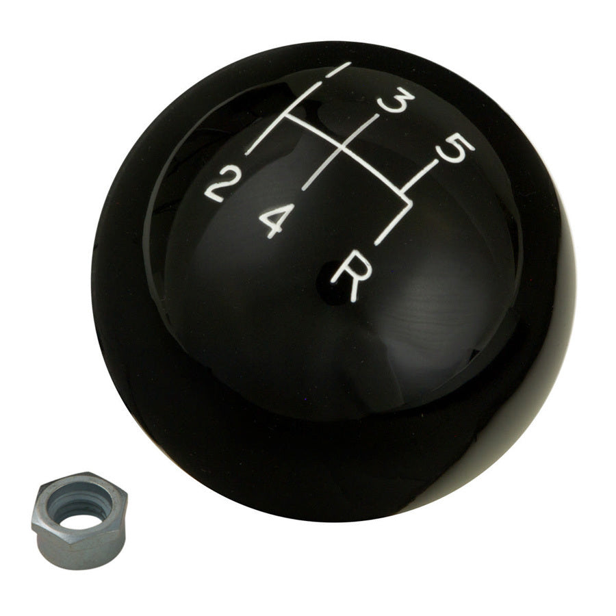 Shifter Knob - Classic - 3/8-16 in Thread - Plastic - Black - 5 Speed - Universal - Each