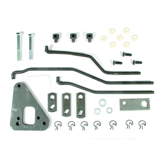 Shifter Installation Kit - Arms / Brackets / Hardware - Steel - Toploader - Hurst Competition / Plus - Ford 1966-73 - Kit