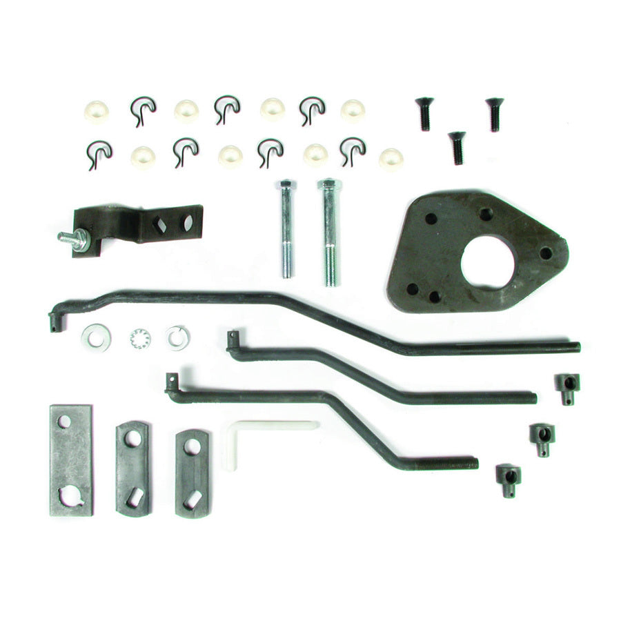 Shifter Installation Kit - Arms / Brackets / Hardware - Steel - Toploader - Hurst Competition / Plus - Ford 1966-71 - Kit