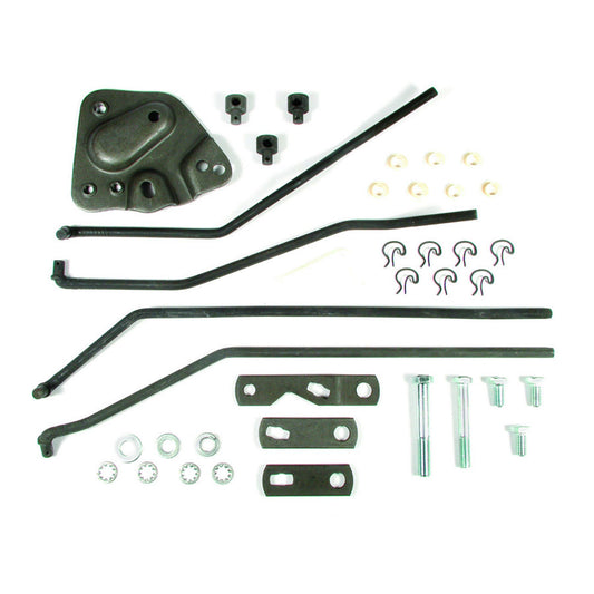 Shifter Installation Kit - Arms / Brackets / Hardware - Steel - Saginaw - Hurst Competition / Plus - GM F-Body 1973-74 - Kit