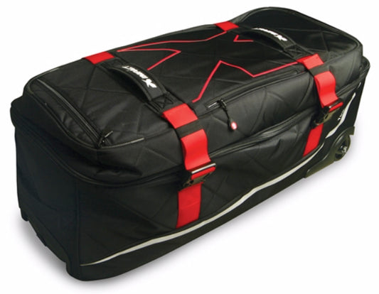 Gear Bag - Crossroads - Roller Wheels - Zipper Closure - Retractable Handle - Impact Logo - Black / Red - Each