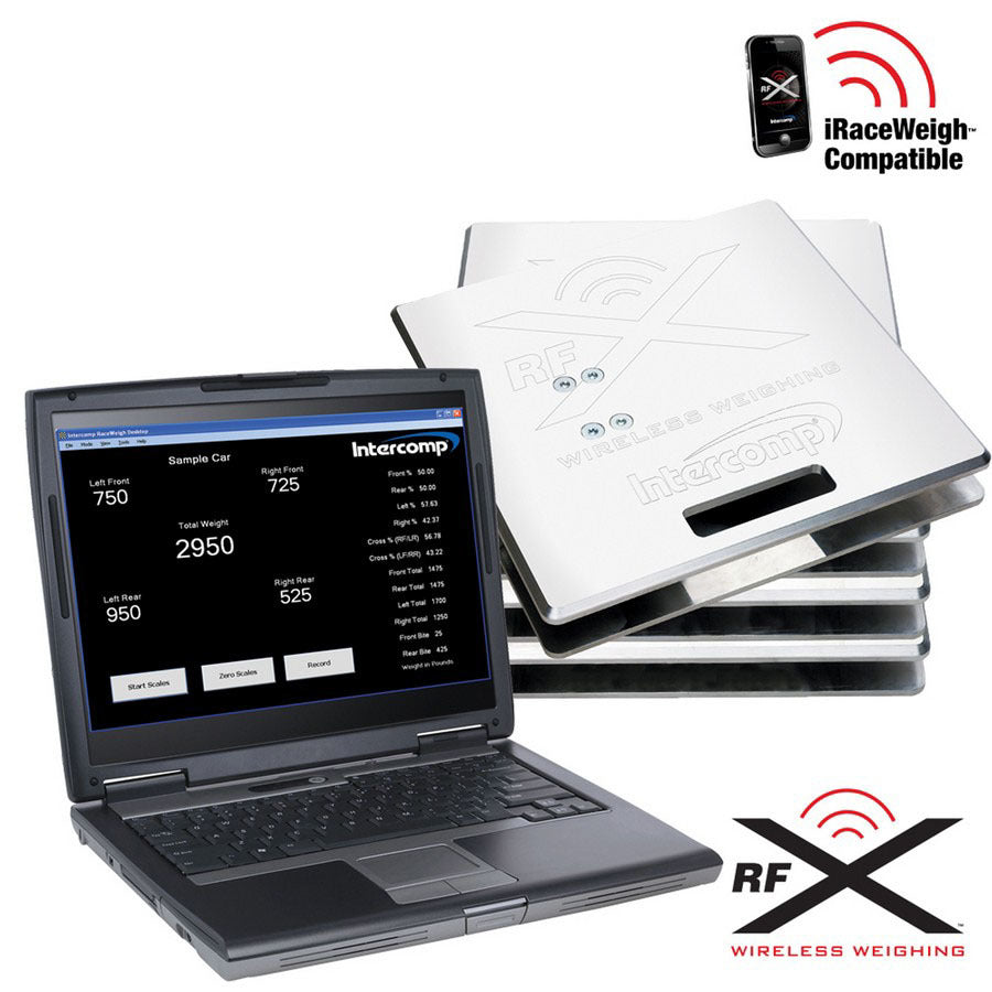 Vehicle Scale - SW787RFX PC System - Electric - 15 in Square - 1500 lb Capacity Pad - Wireless - Case / Pads / Software - Aluminum - Natural - Kit