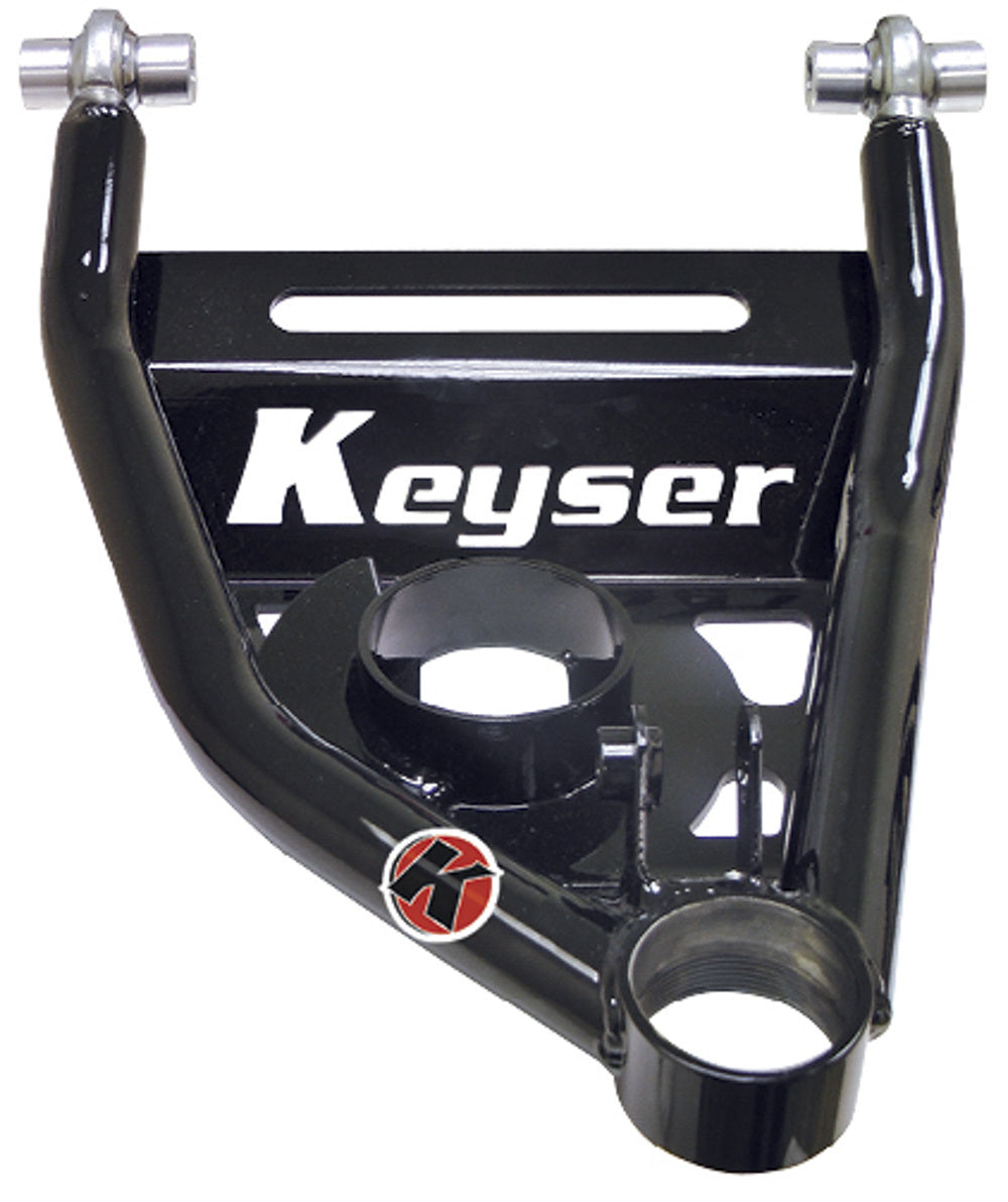 Control Arm - Tubular - Driver Side - Lower - Spherical Bearing Bushings - Steel - Black Powder Coat - Screw-In Ball Joint - Chevy Chevelle - Each