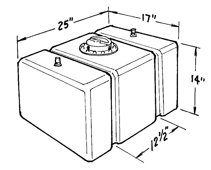 Fuel Cell - Circle Track - 22 gal - 25 in Wide x 17 in Deep x 14 in Tall - 8 AN Outlet / Vent - Foam - Plastic - Black - Each