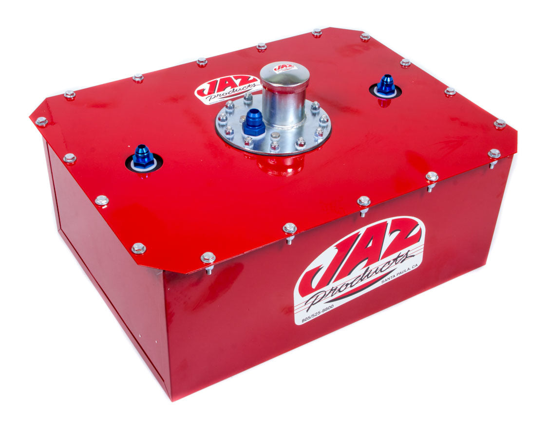 Fuel Cell and Can - Pro Sport - 8 gal - 20.625 in Wide x 15.5 in Deep x 8.375 in Tall - 8 AN Outlet / Return - 10 AN Vent - Foam - Steel - Red Powder Coat - Each