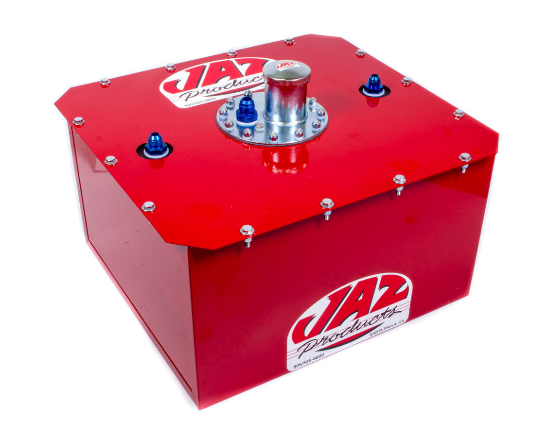 Fuel Cell and Can - Pro Sport - 12 gal - 18 in Wide x 16.5 in Deep x 10.5 in Tall - 8 AN Outlet / Return - 10 AN Vent - Steel - Red Powder Coat - Each