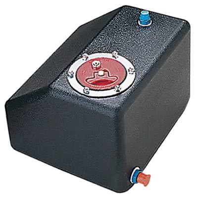 Fuel Cell - Econo-Rail - 4 gal - 12.5 in Wide x 10.75 in Deep x 8.75 in Tall - 8 AN Outlet - 6 AN Vent - Foam - Plastic - Black - Each