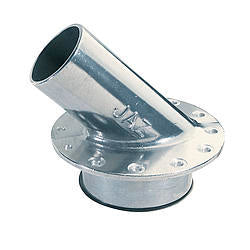 Fuel Cell Filler Neck - Fast Filler - Cell Mount - 45 Degree 2-1/2 in OD Neck - 12-Bolt Flange - Aluminum - Natural - Each