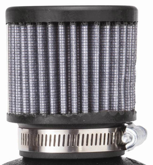 Breather - Clamp-On - Round - 2 in OD Tubes - Reusable - Plastic - Black - Each