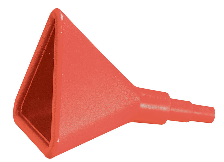Funnel - Triangular - 14 in Wide x 17 in Long - Plastic - Red - Each