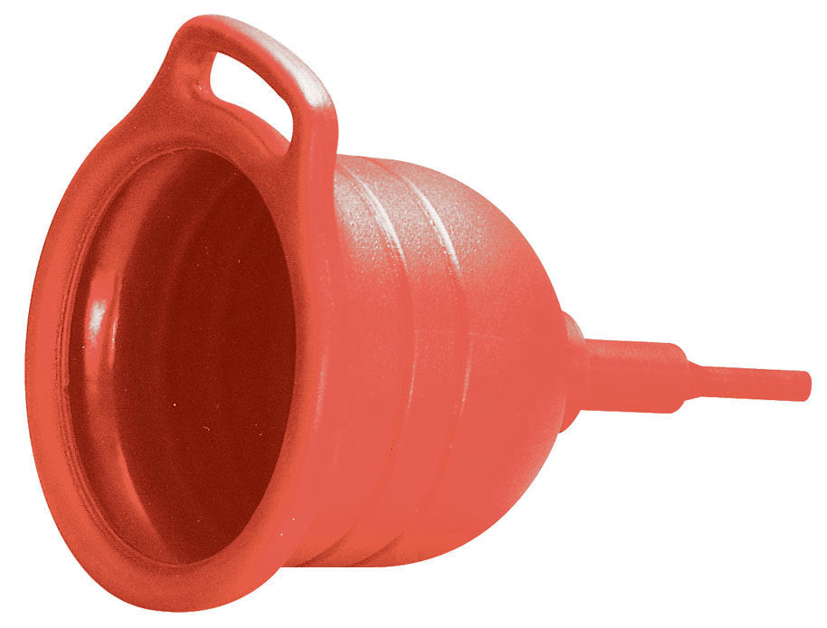 Funnel - Round - 11 in OD x 24 in Long - Plastic - Red - Each