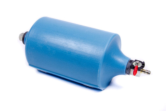 Overflow Tank - Coolant - 1 qt - 1/4 in Hose Barb Inlet - 1/4 in Hose Barb Petcock Drain - Plastic - Blue - Each