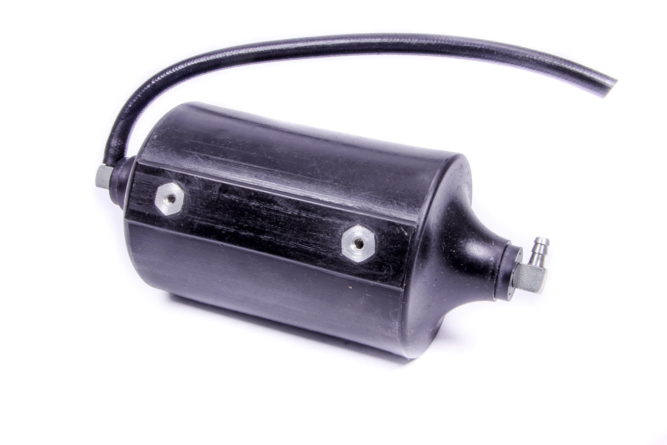 Recovery Tank - Coolant - 1 qt - 1/4 in Hose Barb Inlet - 1/4 in Hose Barb Vent - Hose Included - Plastic - Black - Each