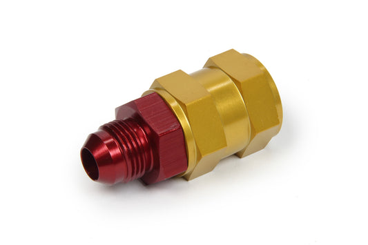 Roll Over Valve - Vent - External - Check Valve - 8 AN Male Outlet - Brass / Aluminum - Red Anodized - Each