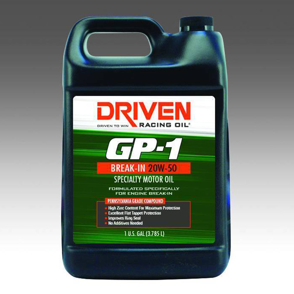 Driven Racing Oil - GP-1 Specialty - Break-In - 20W50 - Conventional - 1 gal Jug - Each