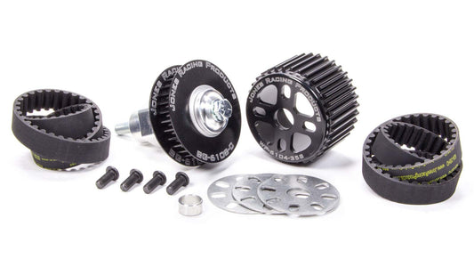 Pulley Kit - HTD - Aluminum - Black Anodized - Small Block Chevy - Kit