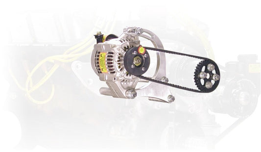Alternator - 70 amps Alternator / Belt / Brackets / Pulleys - Aluminum Case - Natural - Small Block Ford - Kit
