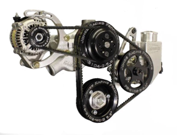Pulley Kit - V-Belt - Includes Water Pump / Power Steering Pump / Alternator - Complete System - Aluminum - Small Block Chevy - Kit