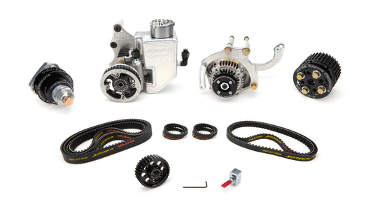 Pulley Kit - HTD - Aluminum - Black Anodized - Small Block Chevy - Kit