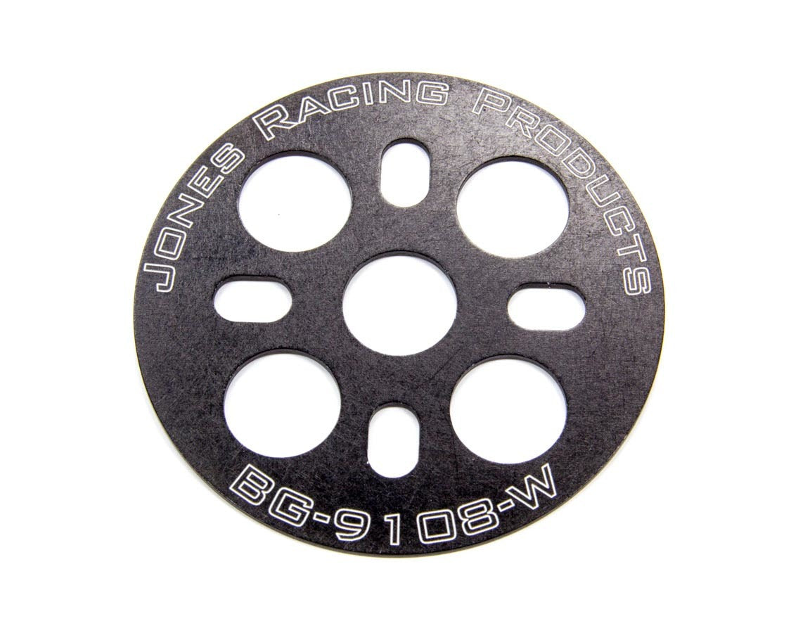 Belt Guide - 1/16 in Thick - 3/4 in Hole - Aluminum - Black Anodized - 3-1/2 in Diameter Pulley - Each