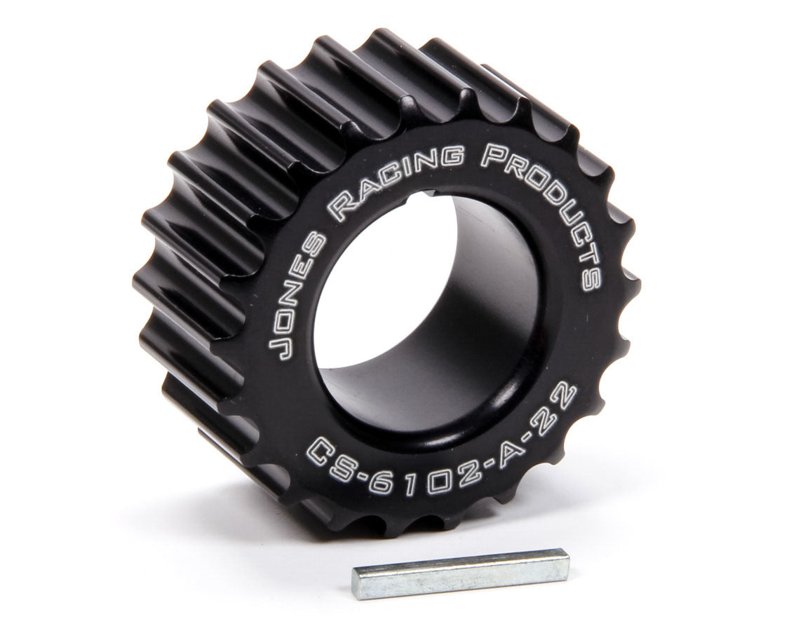 Crankshaft Pulley - HTD - 22 Tooth - 1 in Wide - 8 mm Pitch - 1-1/8 in Mandrel - 1/8 in Keyway - Aluminum - Black Anodized - Universal - Each
