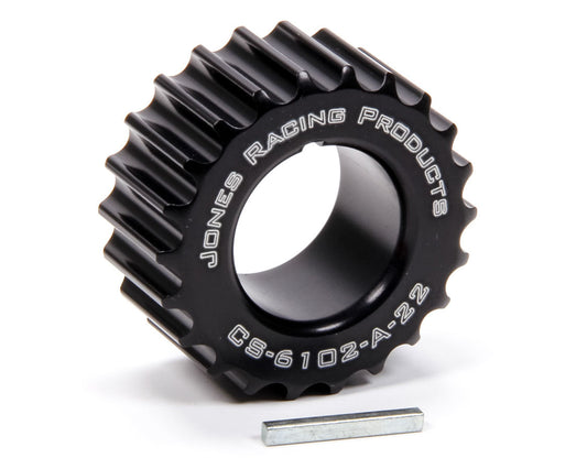 Crankshaft Pulley - HTD - 22 Tooth - 1 in Wide - 8 mm Pitch - 1-1/8 in Mandrel - 1/8 in Keyway - Aluminum - Black Anodized - Universal - Each