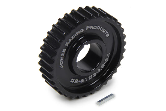 Crankshaft Pulley - HTD - 34 Tooth - 0.83 in Wide - 1-1/8 in Mandrel - 1/8 in Keyway - Aluminum - Black Anodized - Universal - Each