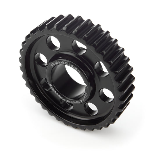 Crankshaft Pulley - HTD - 35 Tooth - 0.83 in Wide - 1-1/8 in Mandrel - 1/8 in Keyway - Aluminum - Black Anodized - Universal - Each